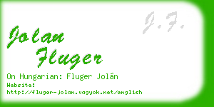 jolan fluger business card