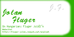 jolan fluger business card